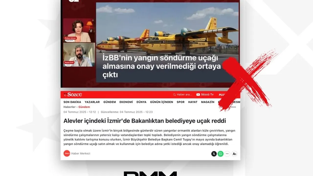 İzmir Belediyesi’nin yangın uçağı talebi iddiası asılsız!