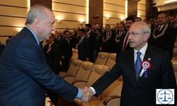 Cumhurbaşkanı Erdoğan ile CHP lideri Kılıçdaroğlu, AYM töreninde buluştu