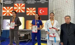 Keşanlı antrenör Şahin'e Makedonya’da bronz madalya