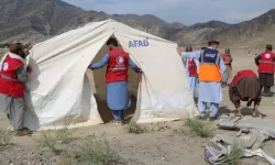 Afganistan Kunar'da çadır kurulumları sürüyor