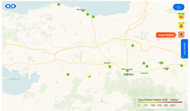 Bursa Büyükşehir yangın noktalarını anlık gösterecek