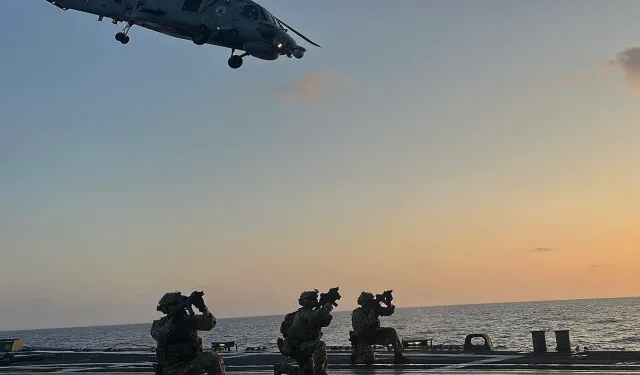 TCG Gaziantep Fırkateyni Libya eğitiminde