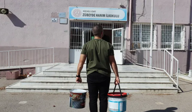 Kocaeli'de okullara son 5 yılda 550 bin litre boya desteği