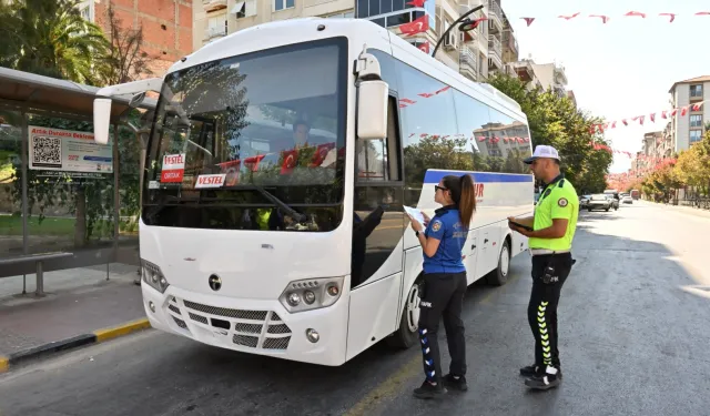 Manisa'da servis araçlarına denetim